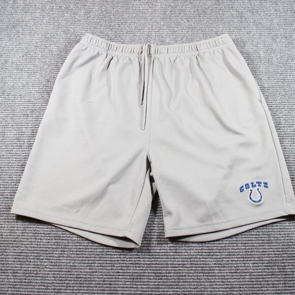 NFL Team Apparel Shorts Mens XL Gray Mesh Colts Drawstring - Picture 1 of 7